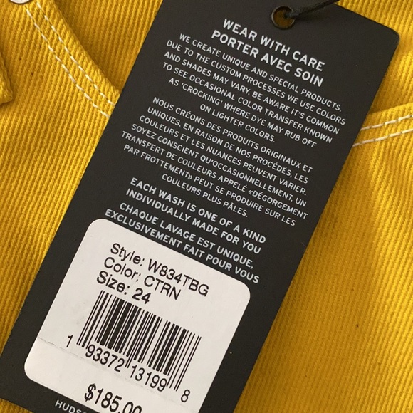 HUDSON Jeans The Viper Mini Yellow Skirt - Picture 7 of 8